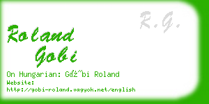 roland gobi business card